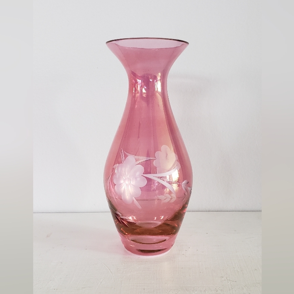 Vintage Cranberry Vase